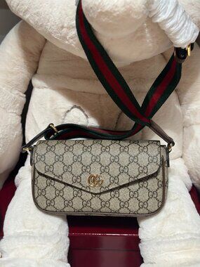 Gucci Ophidia pochette GG Canvas Crossbody-Beige
